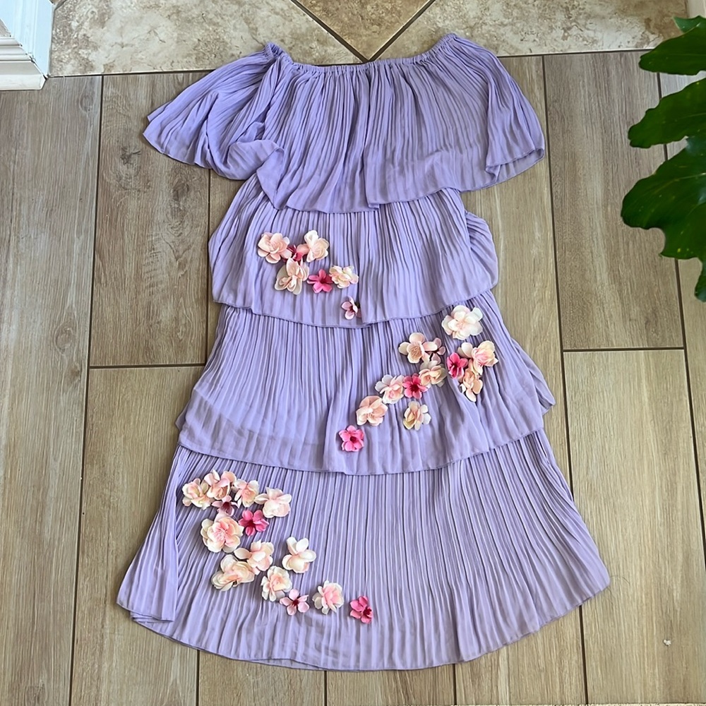 Isabela Encanto DIY Halloween Lavender Dress with Floral Accents